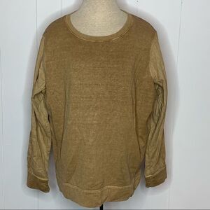 POETRY Hemp Organic Cotton Mixed Media Crew Neck Sweatshirt Womens Size 10
